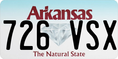 AR license plate 726VSX