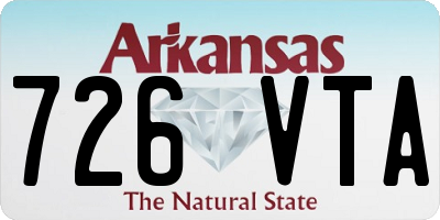 AR license plate 726VTA