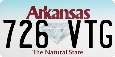 AR license plate 726VTG