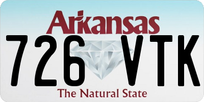 AR license plate 726VTK