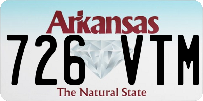 AR license plate 726VTM