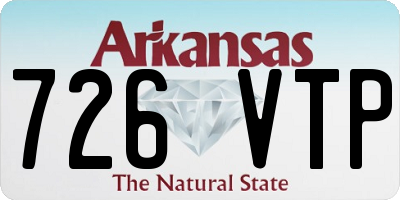 AR license plate 726VTP