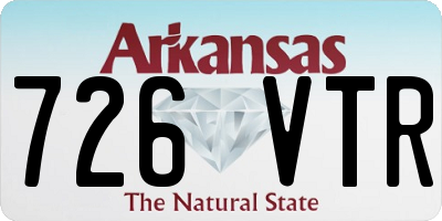AR license plate 726VTR