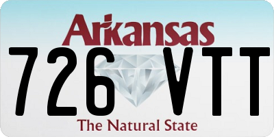 AR license plate 726VTT