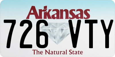 AR license plate 726VTY