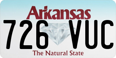 AR license plate 726VUC