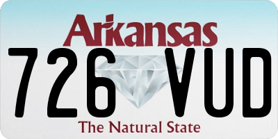 AR license plate 726VUD