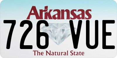 AR license plate 726VUE