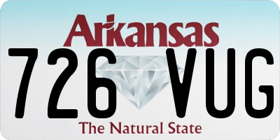 AR license plate 726VUG