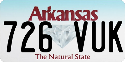 AR license plate 726VUK