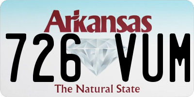 AR license plate 726VUM