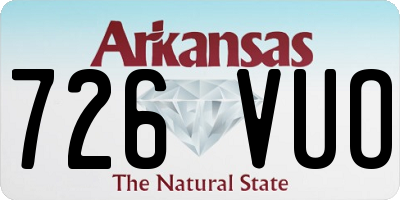 AR license plate 726VUO