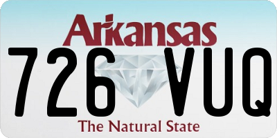 AR license plate 726VUQ
