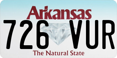 AR license plate 726VUR