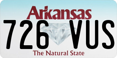 AR license plate 726VUS
