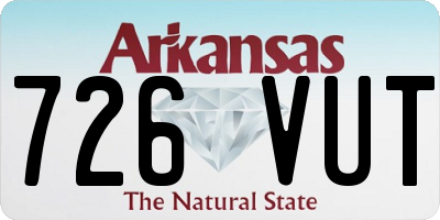 AR license plate 726VUT