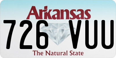 AR license plate 726VUU
