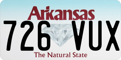 AR license plate 726VUX