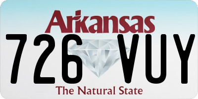 AR license plate 726VUY