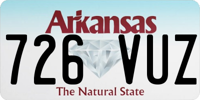 AR license plate 726VUZ