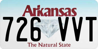 AR license plate 726VVT