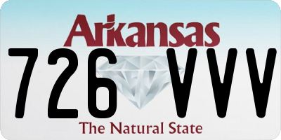 AR license plate 726VVV
