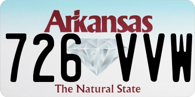 AR license plate 726VVW