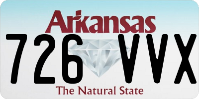 AR license plate 726VVX