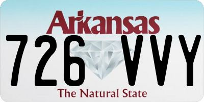 AR license plate 726VVY