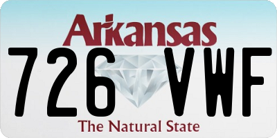 AR license plate 726VWF