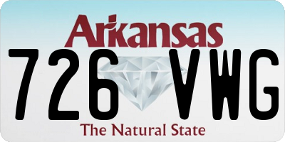 AR license plate 726VWG