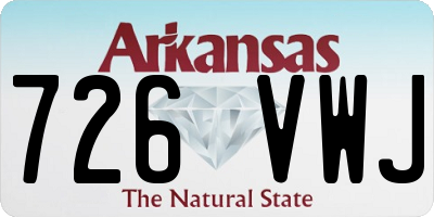 AR license plate 726VWJ