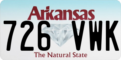 AR license plate 726VWK