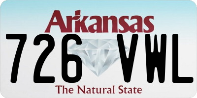 AR license plate 726VWL