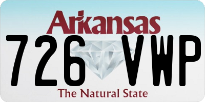 AR license plate 726VWP