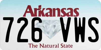 AR license plate 726VWS