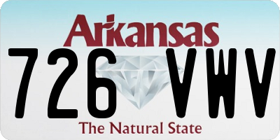 AR license plate 726VWV
