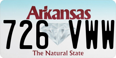 AR license plate 726VWW