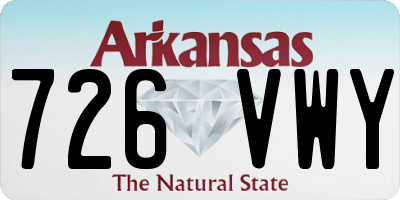 AR license plate 726VWY