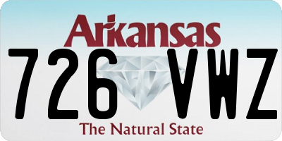 AR license plate 726VWZ