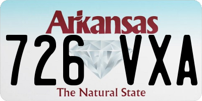 AR license plate 726VXA