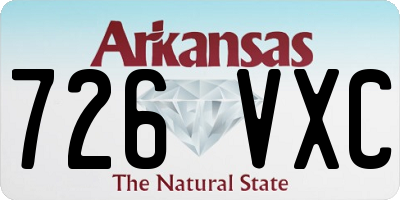 AR license plate 726VXC