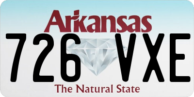 AR license plate 726VXE