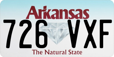 AR license plate 726VXF
