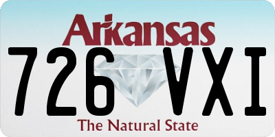 AR license plate 726VXI