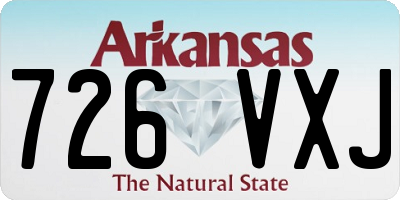 AR license plate 726VXJ