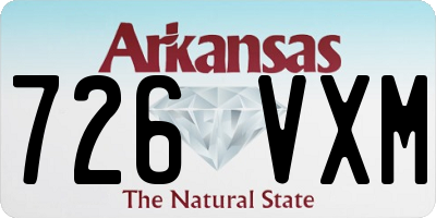 AR license plate 726VXM