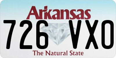 AR license plate 726VXO