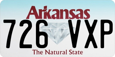 AR license plate 726VXP