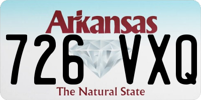 AR license plate 726VXQ